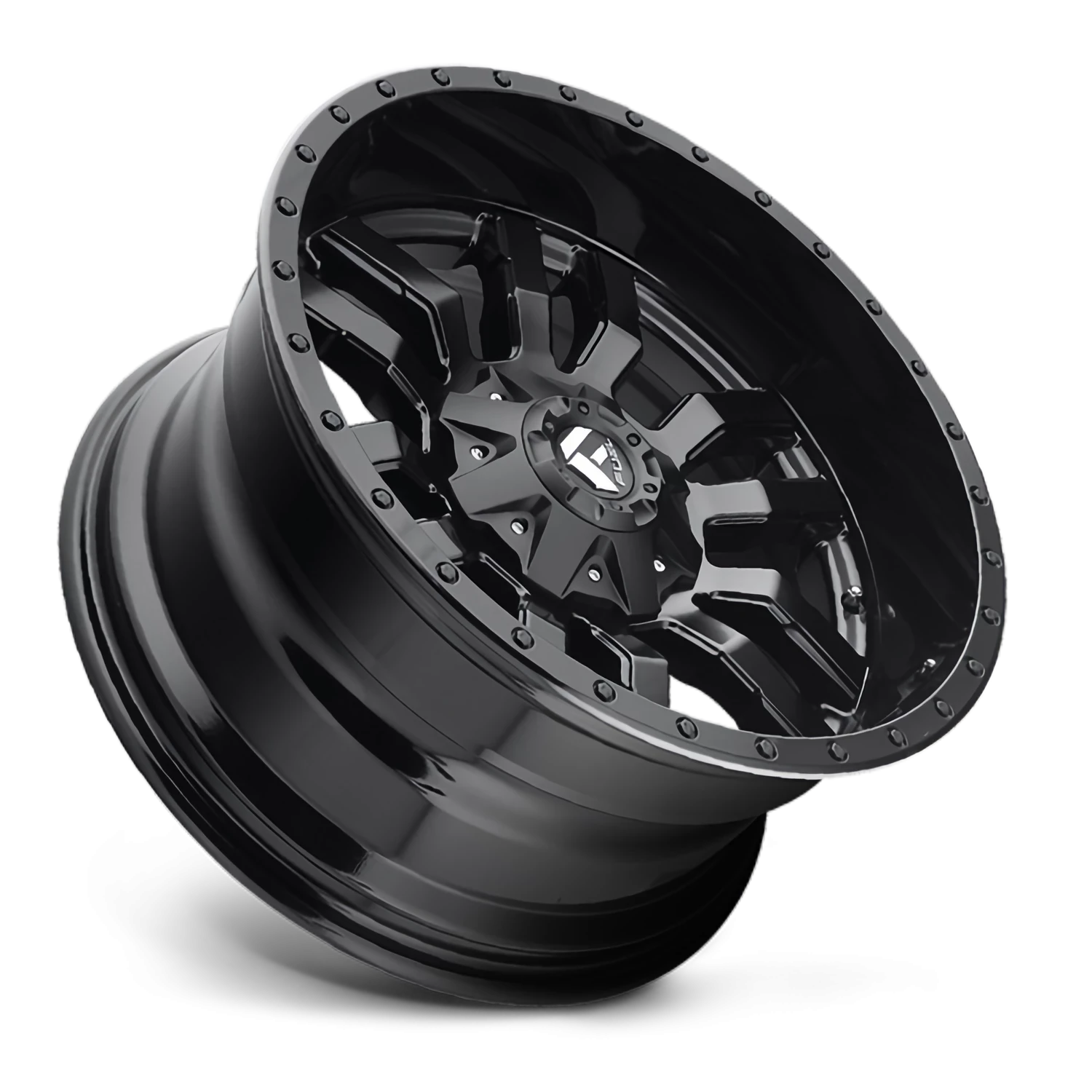 Fuel Sledge D596 22x10 -18 6x135/6x139.7mm 106.1mm Matte Black Gloss Black Lip