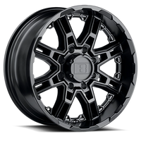 Level 8 Slingshot 20x9" 6x132mm 74.5mm CB +10mm Matte Black