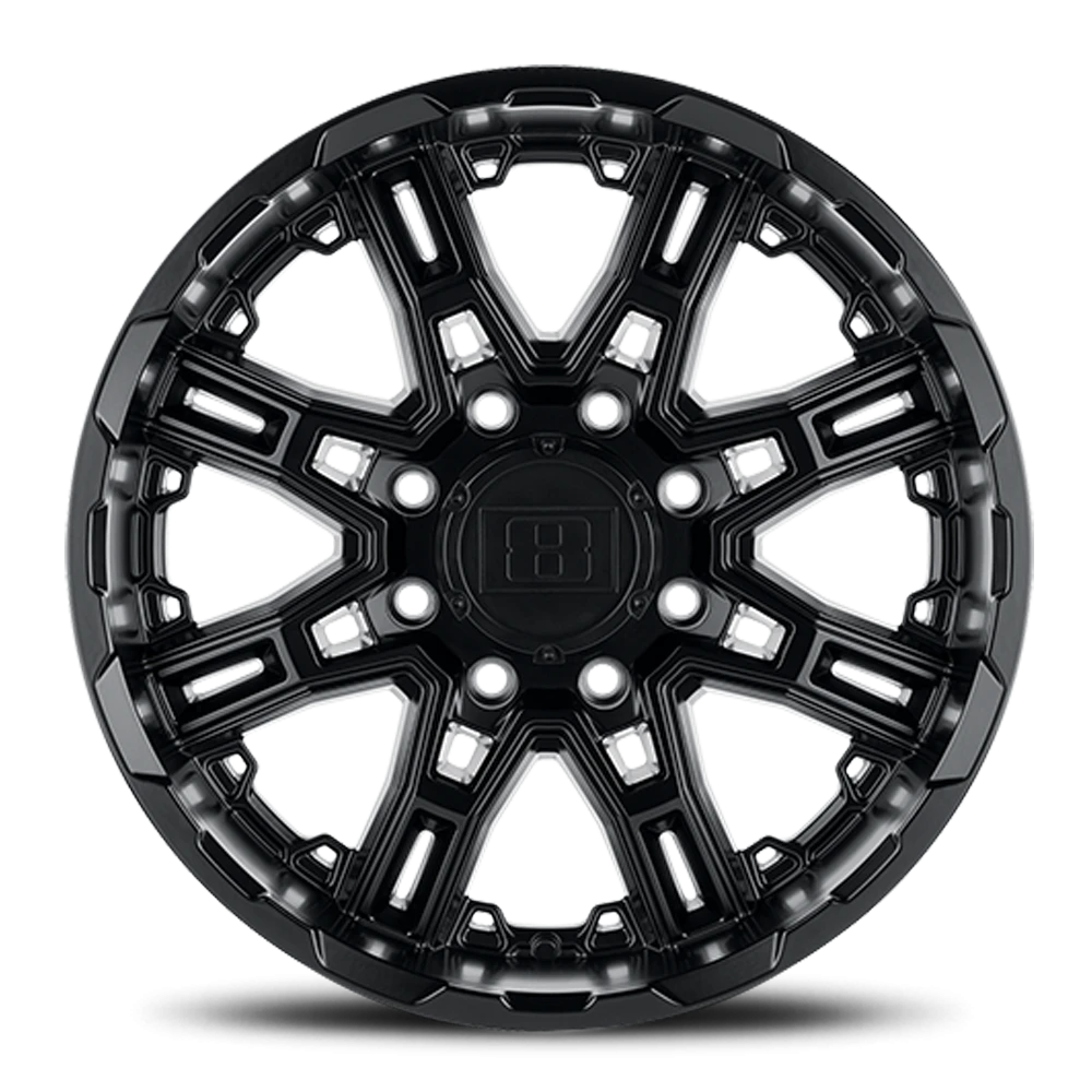 Level 8 Slingshot 20x9" 6x132mm 74.5mm CB +10mm Matte Black
