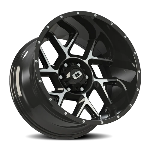 Vision 360 20x9 +0 6x139.7mm 106.2mm Gloss Black Machined Face