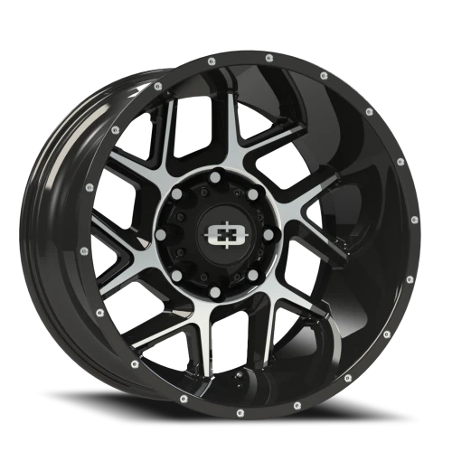 Vision 360 20x9 +12 8x170mm 125.2mm Gloss Black Machined Face