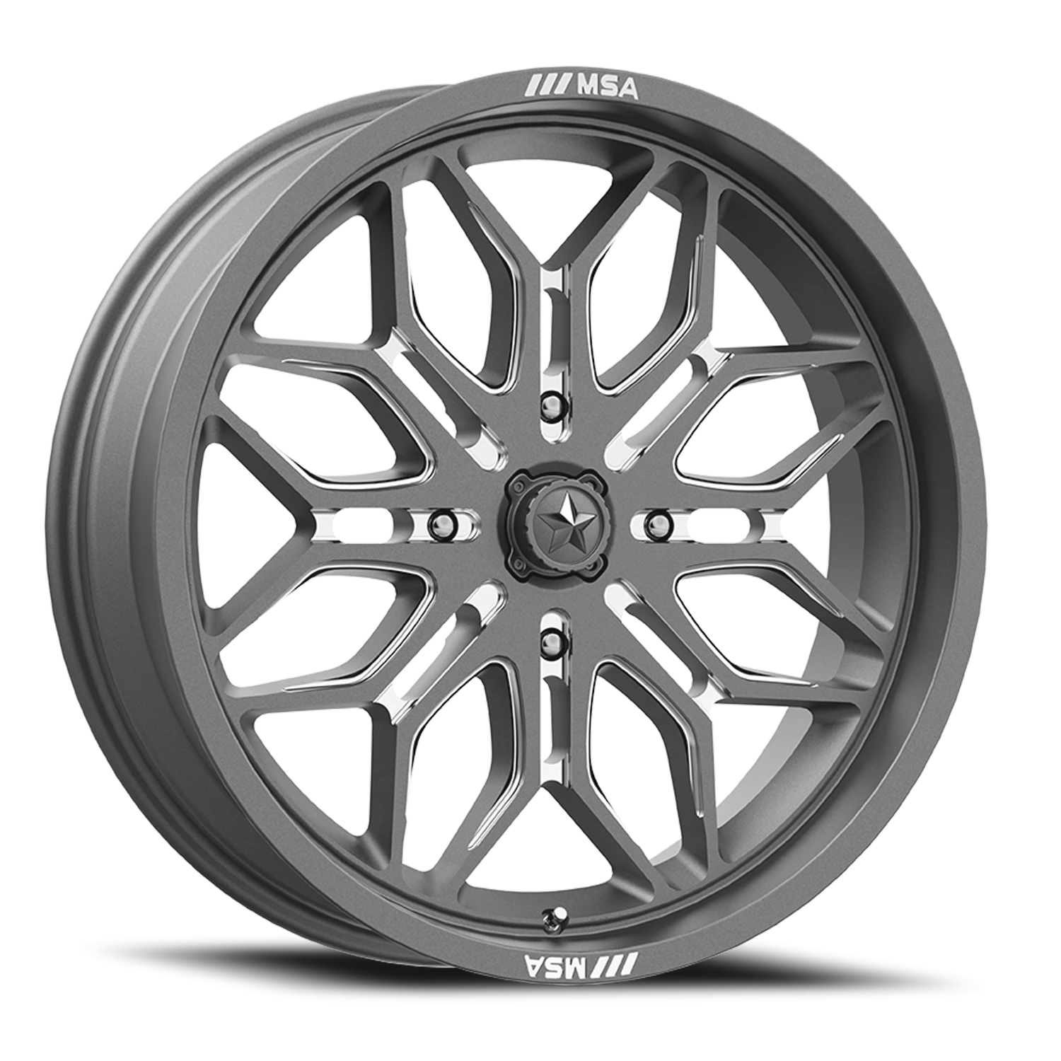 MSA Sniper 18x7" 4x137mm 96mm CB +10mm Gunmetal Milled