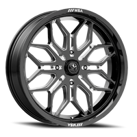 MSA Sniper 22x7" 4x156mm 115.1mm CB +10mm Gloss Black Milled