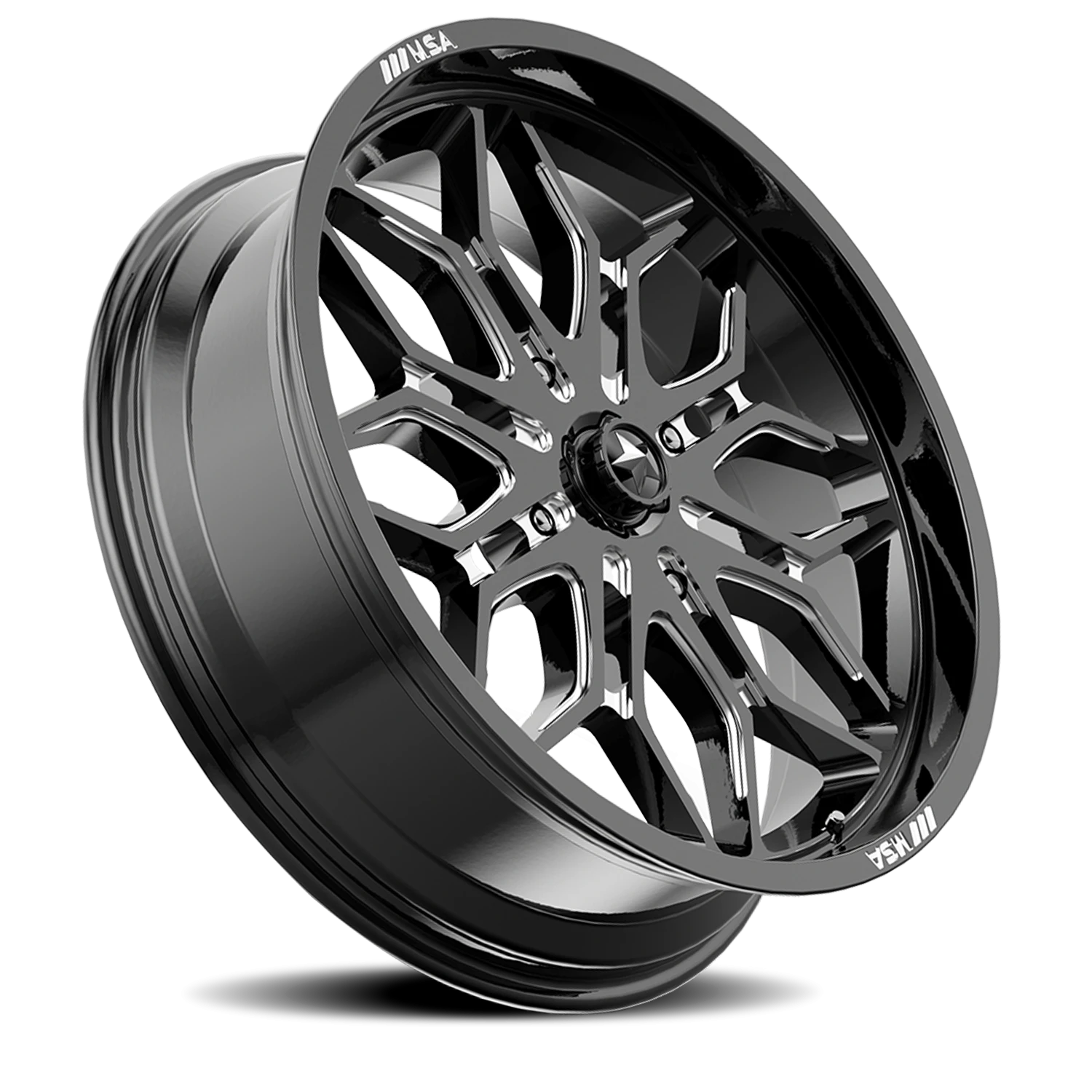 MSA Sniper 18x7" 4x137mm 96mm CB +10mm Gloss Black Milled