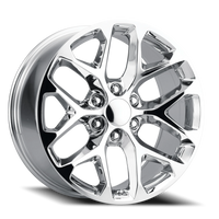 Replica Alloys Snowflake 22x9 +24 6x139.7mm 78.1mm Chrome