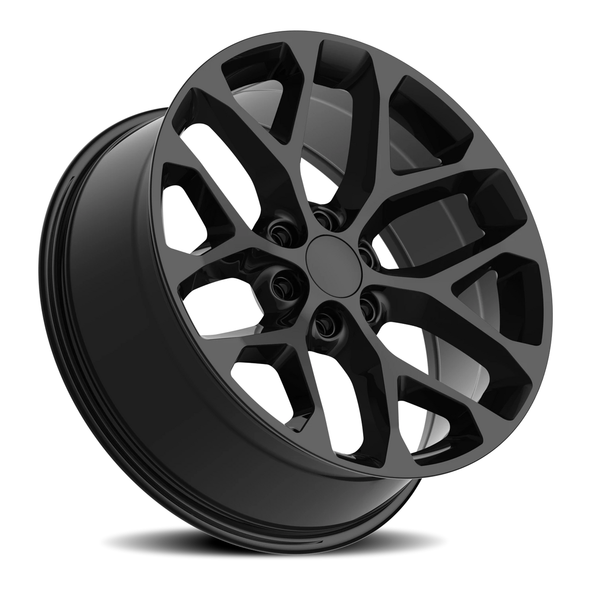 Replica Alloys Snowflake 20x9 +27 6x139.7mm 78.1mm Gloss Black