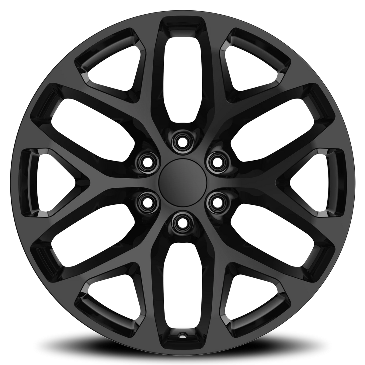 Replica Alloys Snowflake 22x9 +24 6x139.7mm 78.1mm Gloss Black