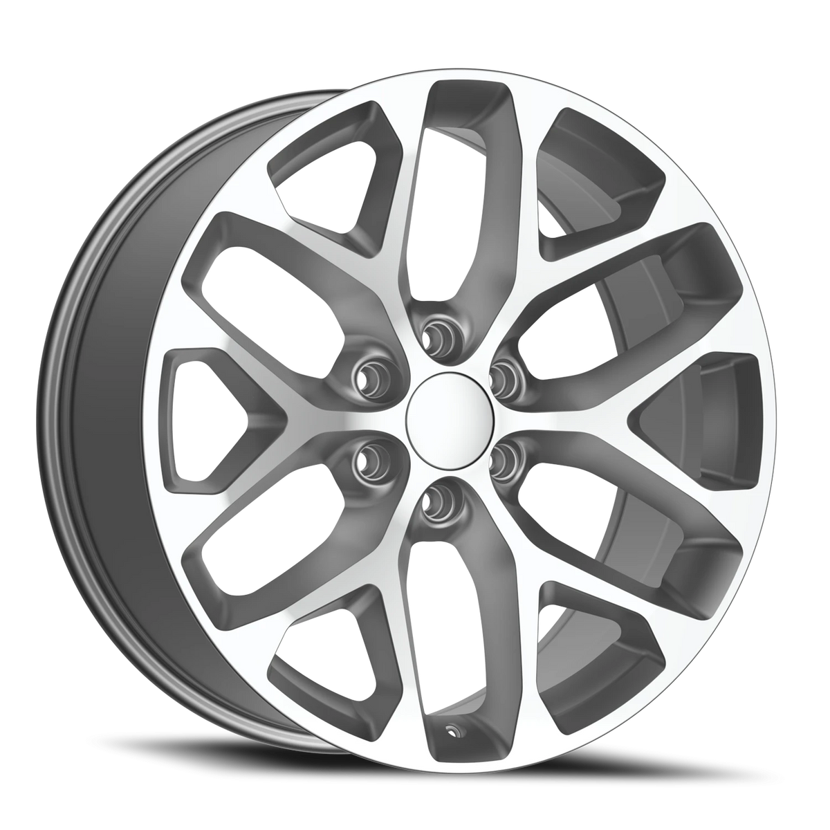 Replica Alloys Snowflake 20x9 +27 6x139.7mm 78.1mm Silver Machined Face
