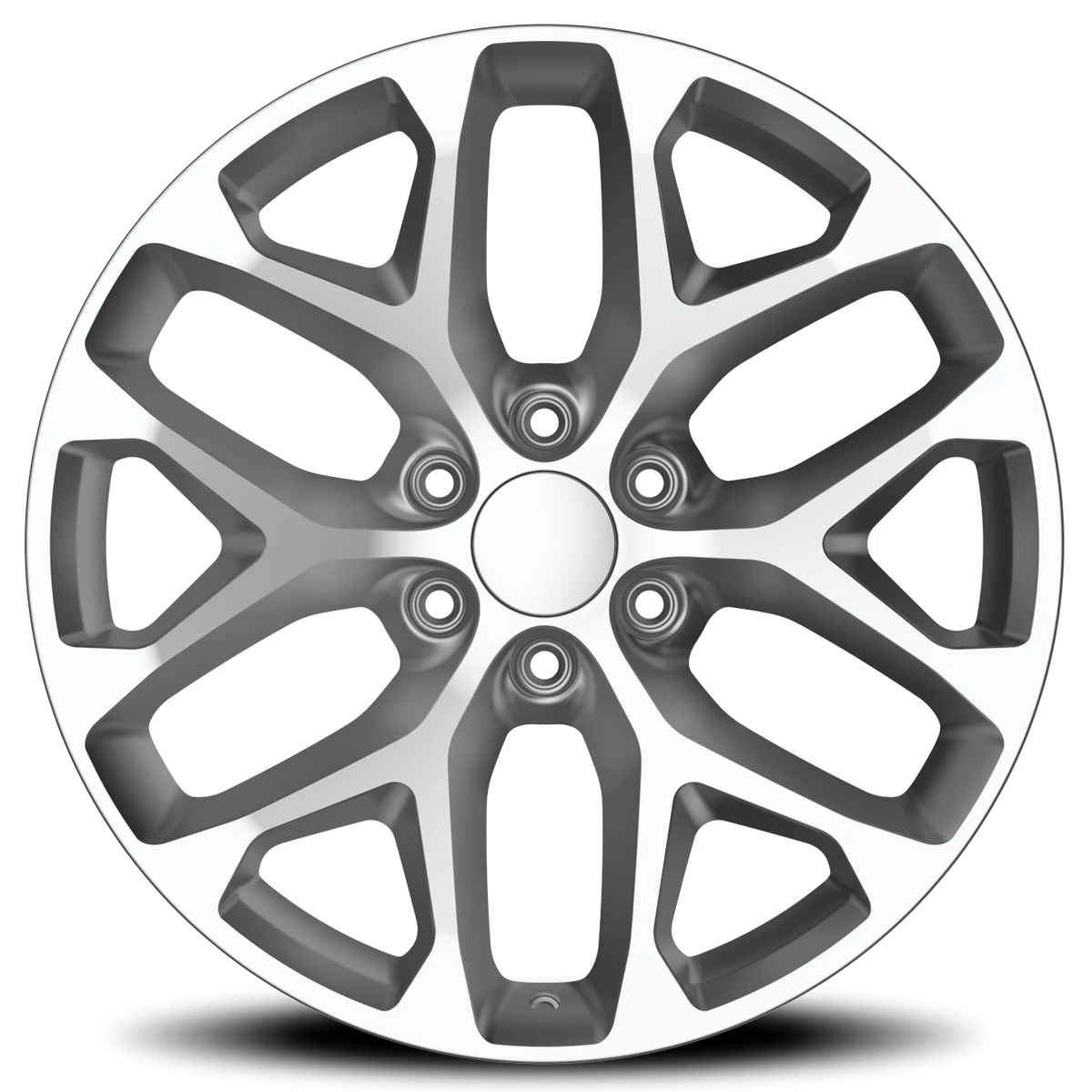 Replica Alloys Snowflake 20x9 +27 6x139.7mm 78.1mm Silver Machined Face