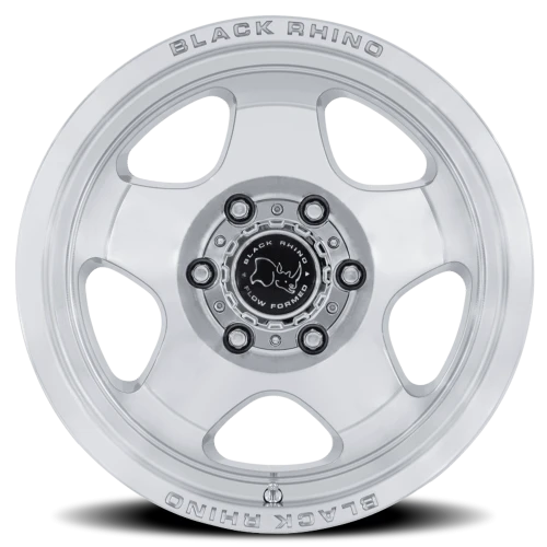 Black Rhino Sol 17x8.5" 5x127mm 71.5mm CB 0mm Gloss Silver Machined Face