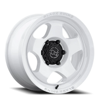 Black Rhino Sol 17x8" 6x135mm 87.1mm CB +38mm Gloss White