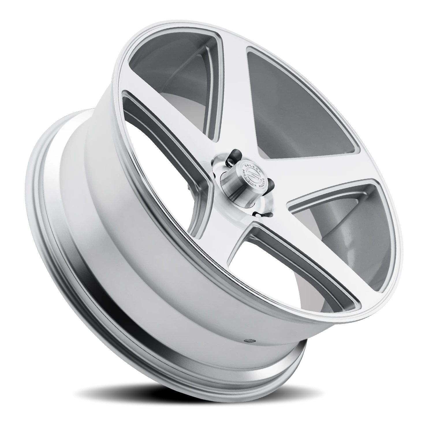 Select Precision Alloys Spectrum 24x10" 5x127mm 78.1mm CB +15mm Gloss Silver Machined