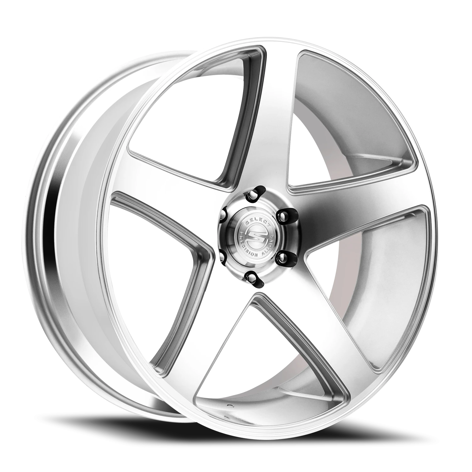 Select Precision Alloys Spectrum 22x10" 6x139.7mm 106.1mm CB +19mm Gloss Silver Machined
