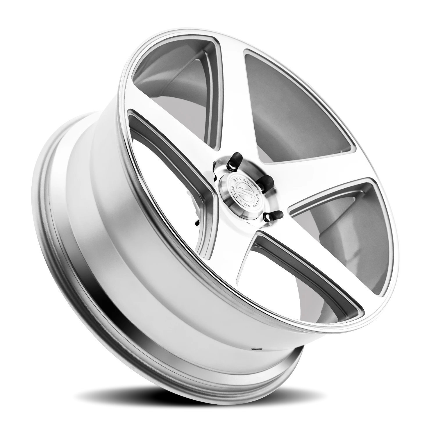 Select Precision Alloys Spectrum 24x10" 6x139.7mm 106.1mm CB +19mm Gloss Silver Machined