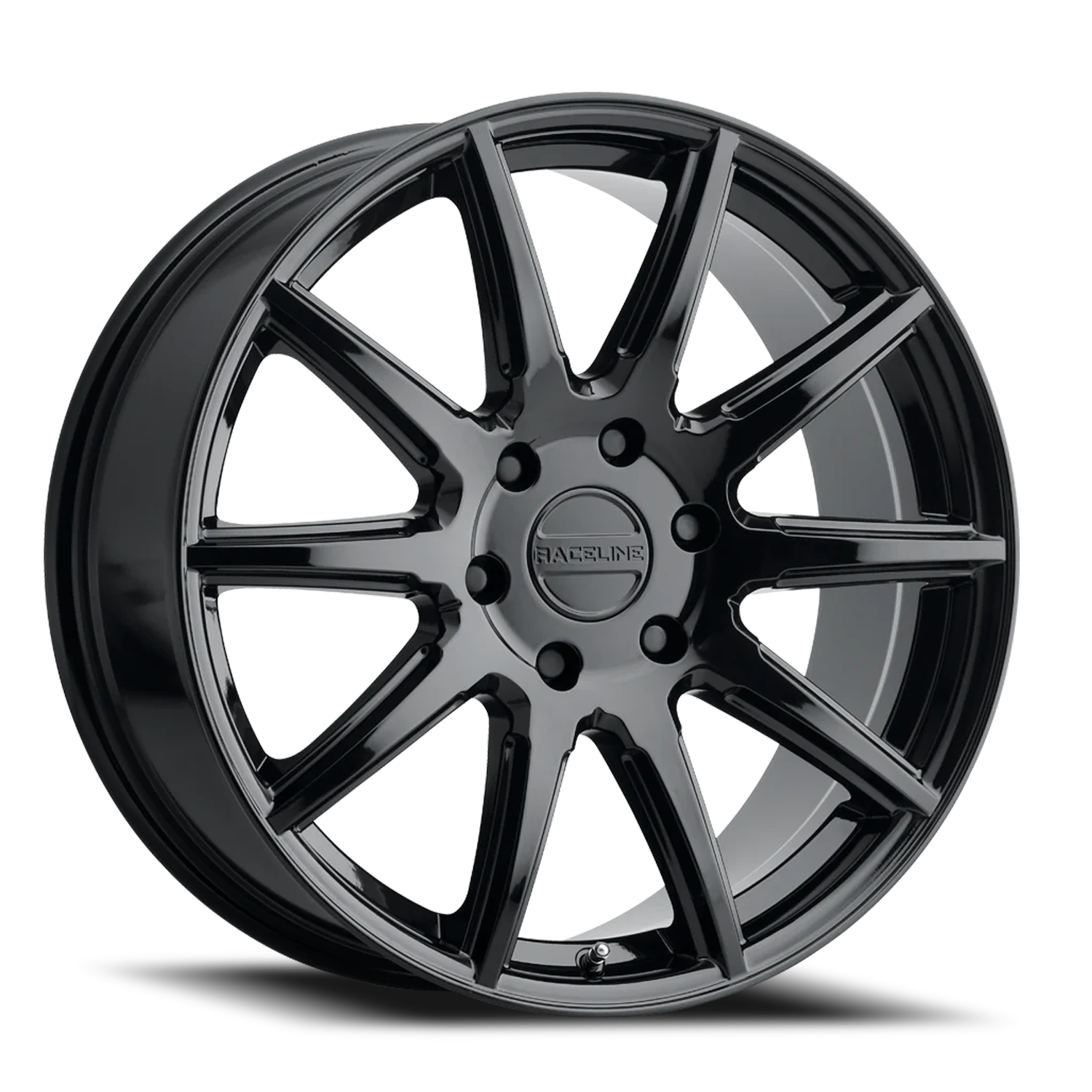 Raceline Spike 20x8.5" 6x139.7mm 106.1mm CB +15mm Gloss Black