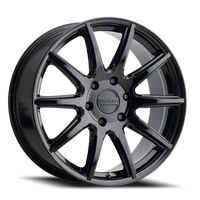 Raceline Spike 20x8.5" 6x139.7mm 106.1mm CB +15mm Gloss Black
