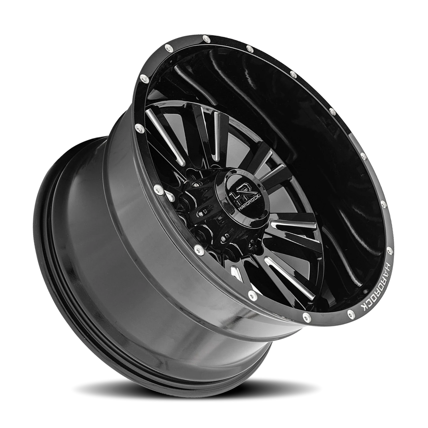 Hardrock Offroad Spine Xposed H503 20x10" 8x170mm 125.2mm CB -19mm Gloss Black Milled
