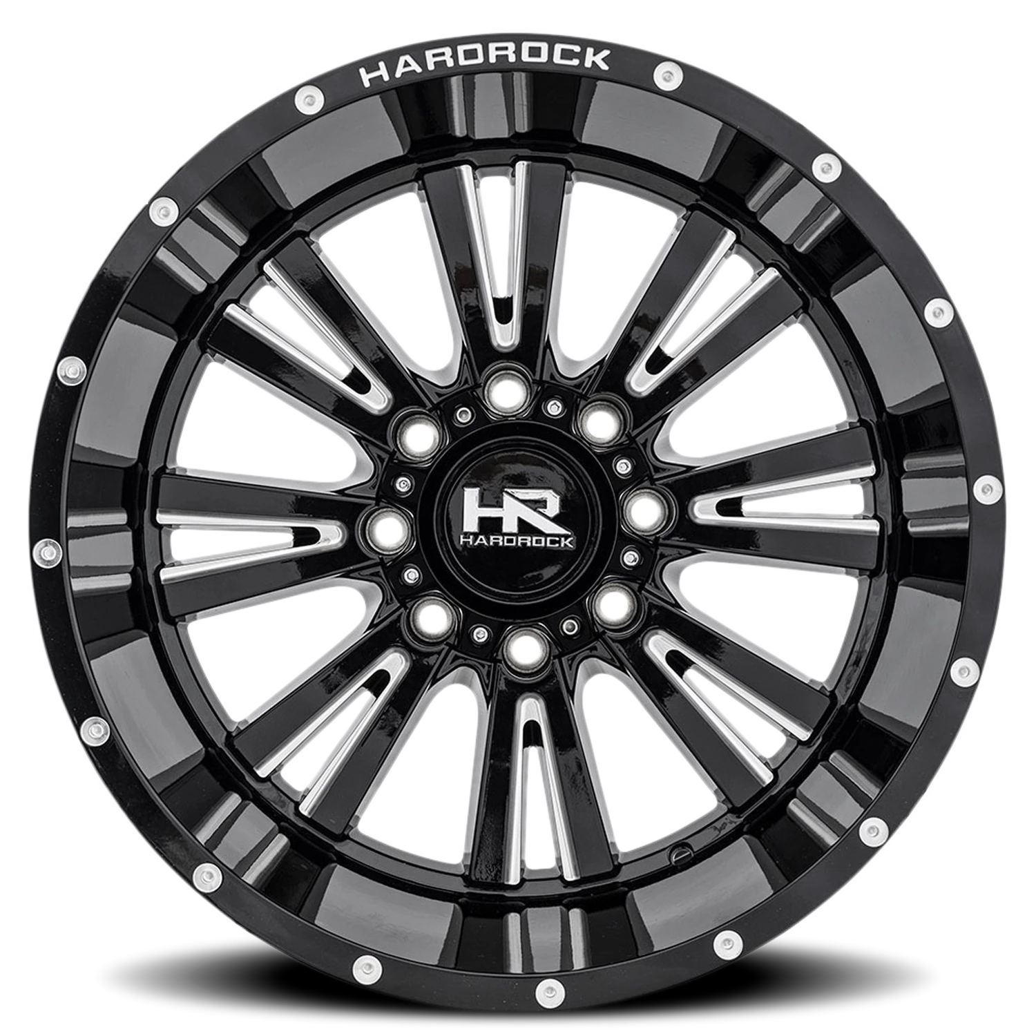 Hardrock Offroad Spine Xposed H503 20x10" 8x170mm 125.2mm CB -19mm Gloss Black Milled