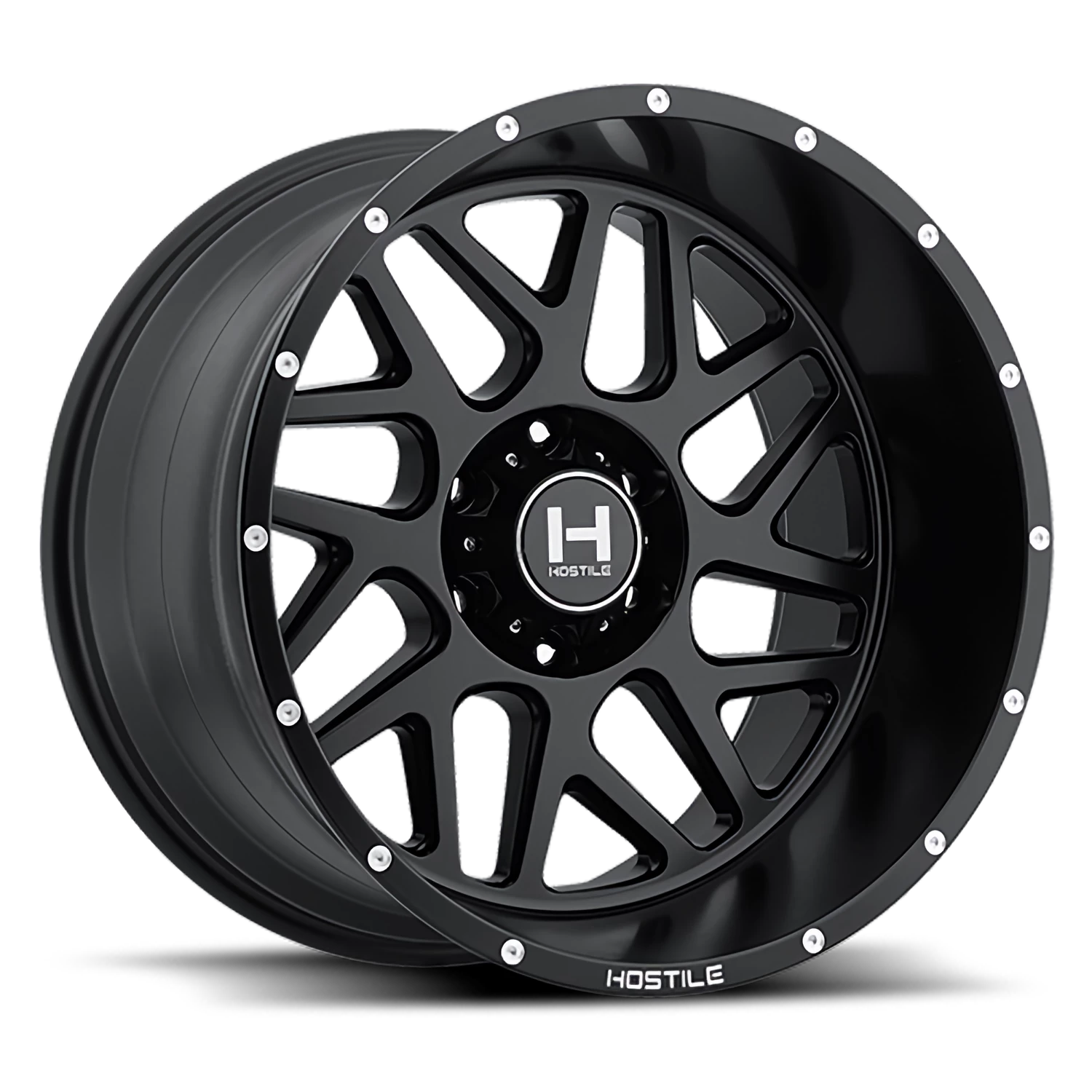 Hostile Sprocket H108 SB 22x10 -25 6x139.7mm 106.1mm Satin Black