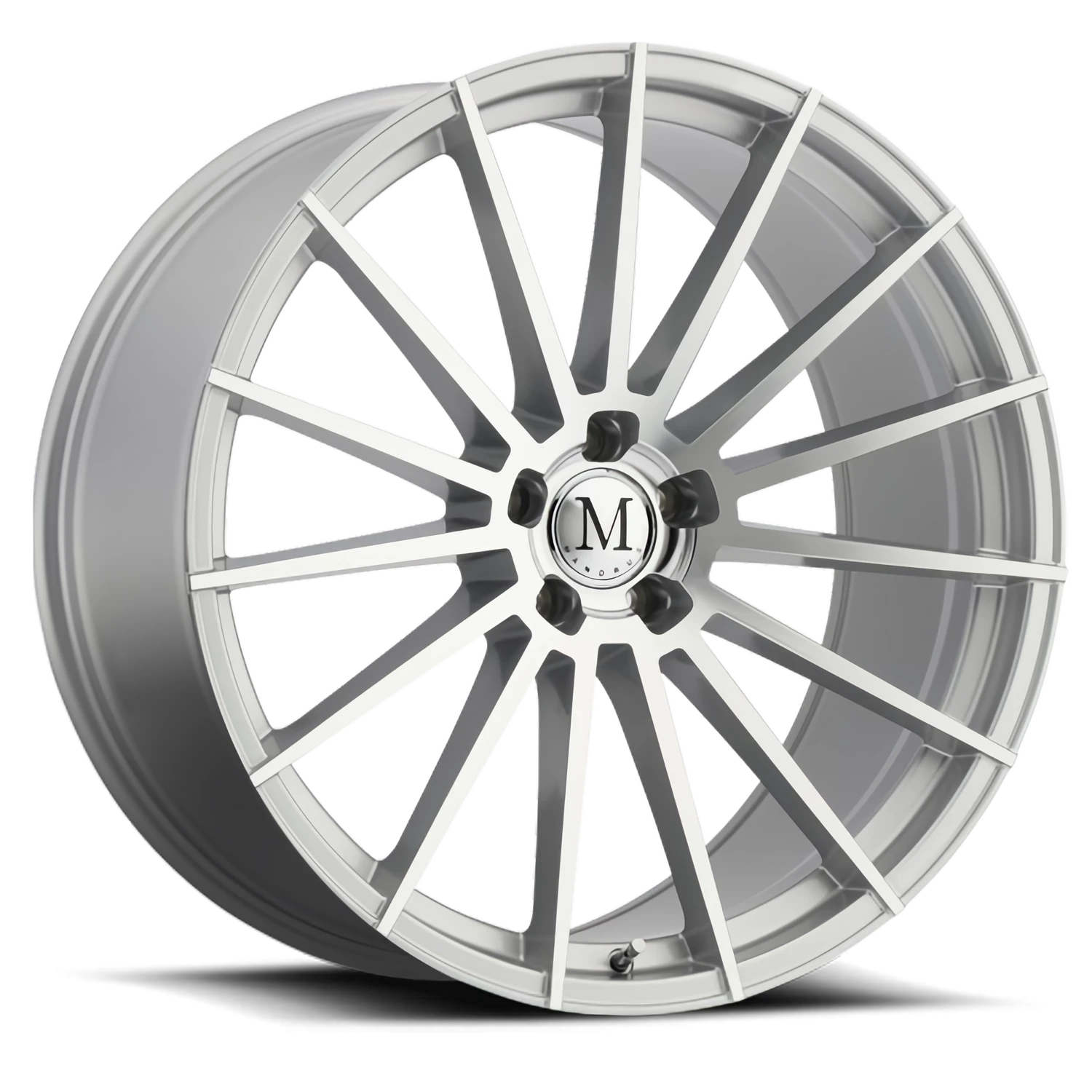 Mandrus Stirling 22x11.5" 5x112mm 66.6mm CB +32mm Silver Mirror Cut Face