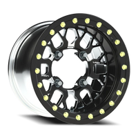 Vision 346BL 15x6 +50 4x136mm 110.5mm Gloss Black Milled Spokes