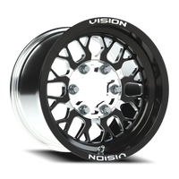 Vision 346 15x10 +25 6x139.7mm 110mm Gloss Black Milled Spokes