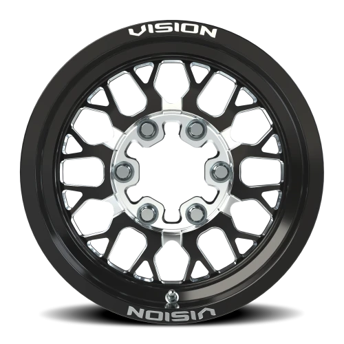 Vision 346 15x10 +25 6x139.7mm 110mm Gloss Black Milled Spokes