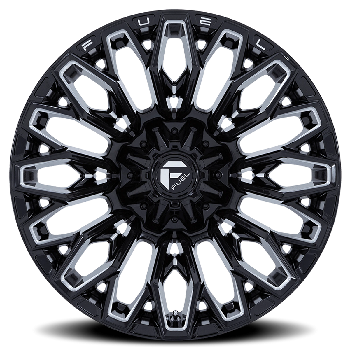Fuel Strike FC865 22x12 -44 8x170mm 125.1mm Gloss Black Milled