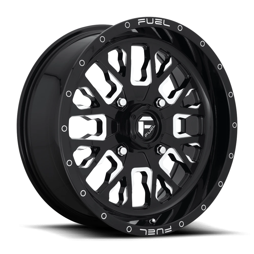 Fuel Stroke UTV 20x7" 4x136mm 110.2mm CB +13mm Gloss Black Milled