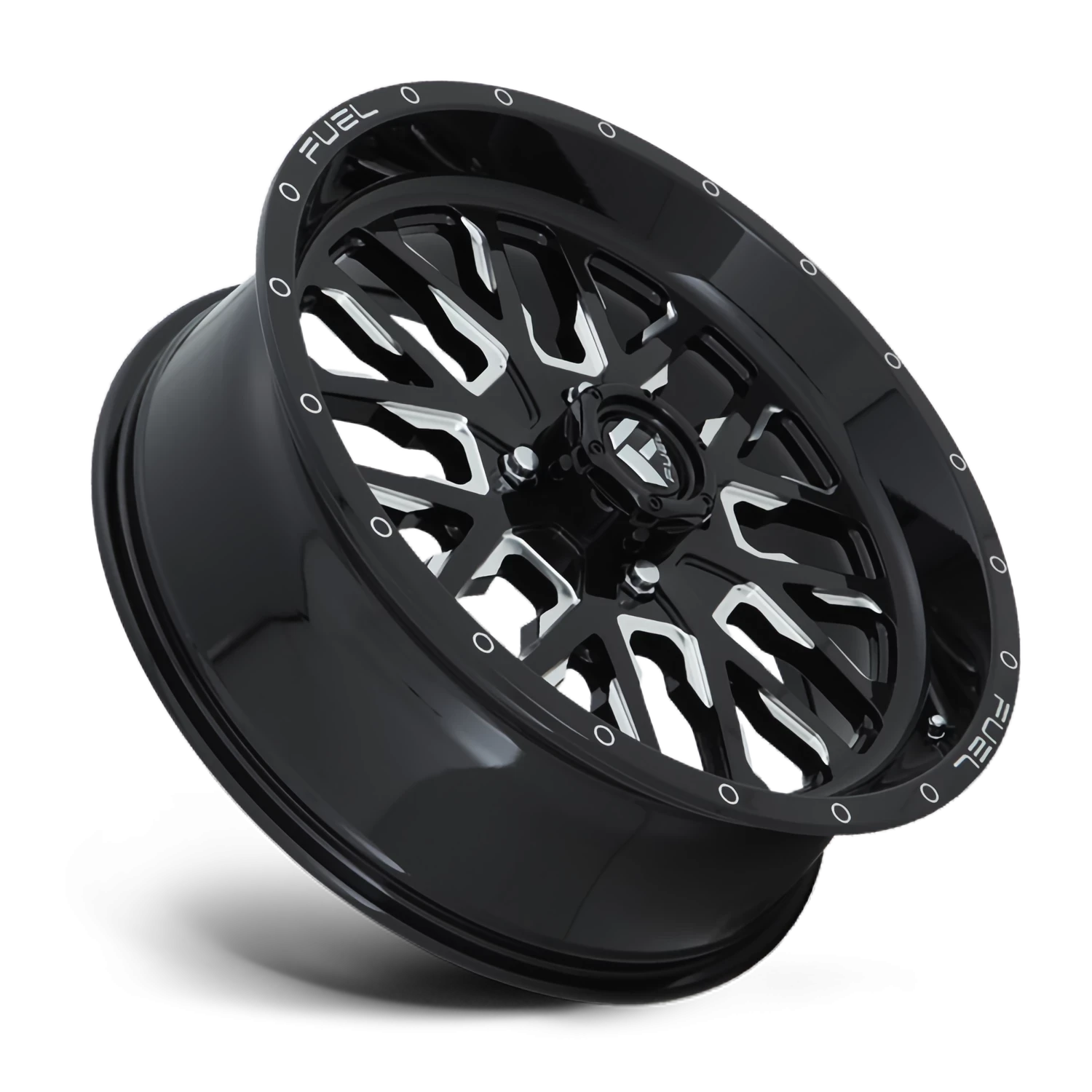 Fuel Stroke UTV 20x7" 4x136mm 110.2mm CB +13mm Gloss Black Milled