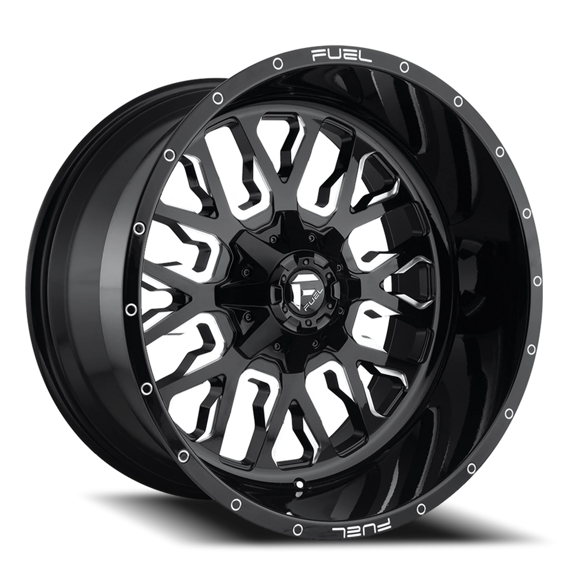 Fuel Stroke 20x12 -43 5x139.7mm 110.3mm Gloss Black Milled