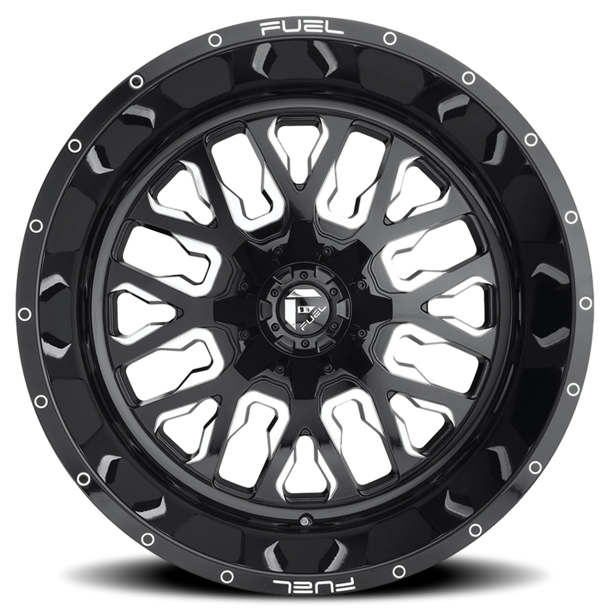 Fuel Stroke 20x10 -18 8x170mm 125.1mm Gloss Black Milled