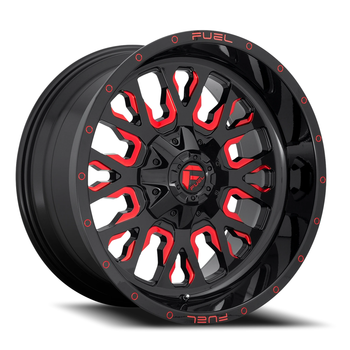 Fuel Stroke 18x9 -12 8x165.1mm 125.2mm Gloss Red Milled