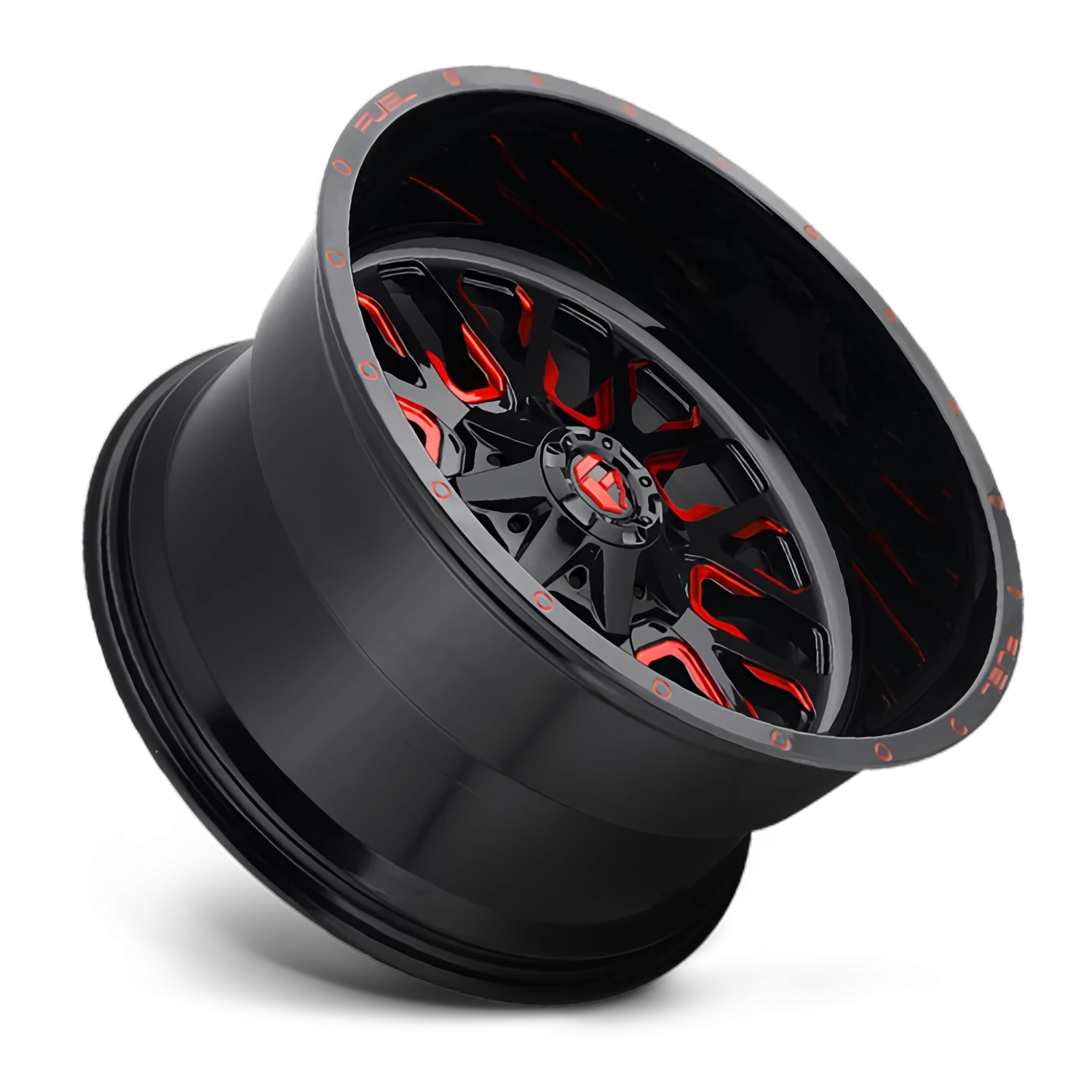 Fuel Stroke D612 20x10 -19 6x135/6x139.7mm 106.1mm Gloss Red Milled