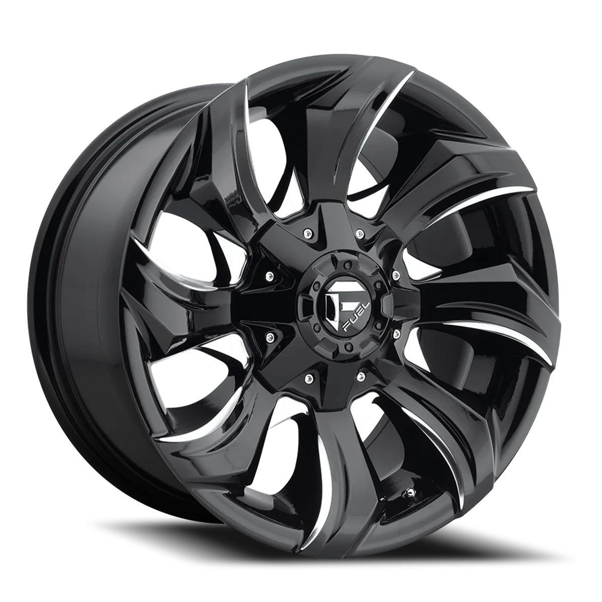 Fuel Stryker 20x9 +1 8x180mm 124.3mm Gloss Black Milled