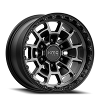 KMC Summit 17x8.5" 6x135mm 87.1mm CB 0mm Satin Black Gray Tint
