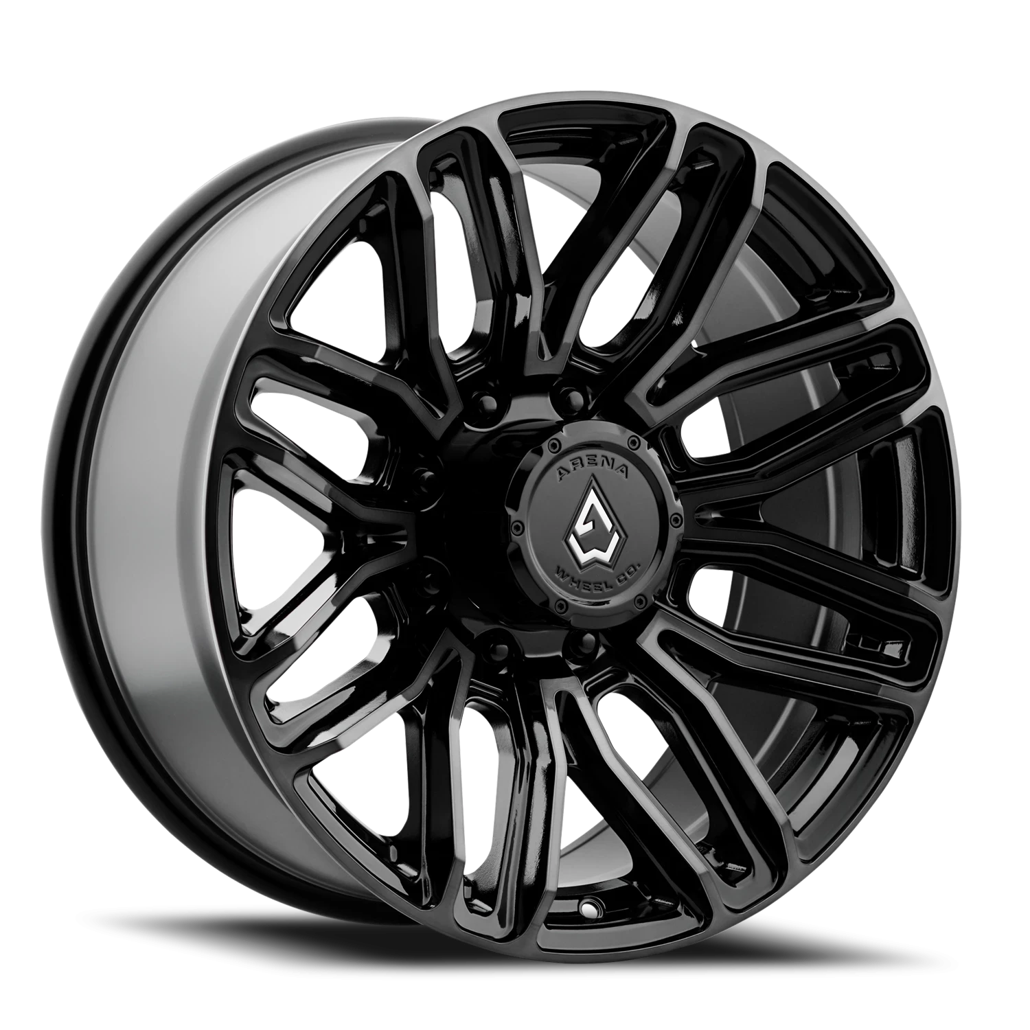 Arena Supreme 20x9" 8x170mm 125.1mm CB 0mm Gloss Glossy Black Brushed DDT Face Clear