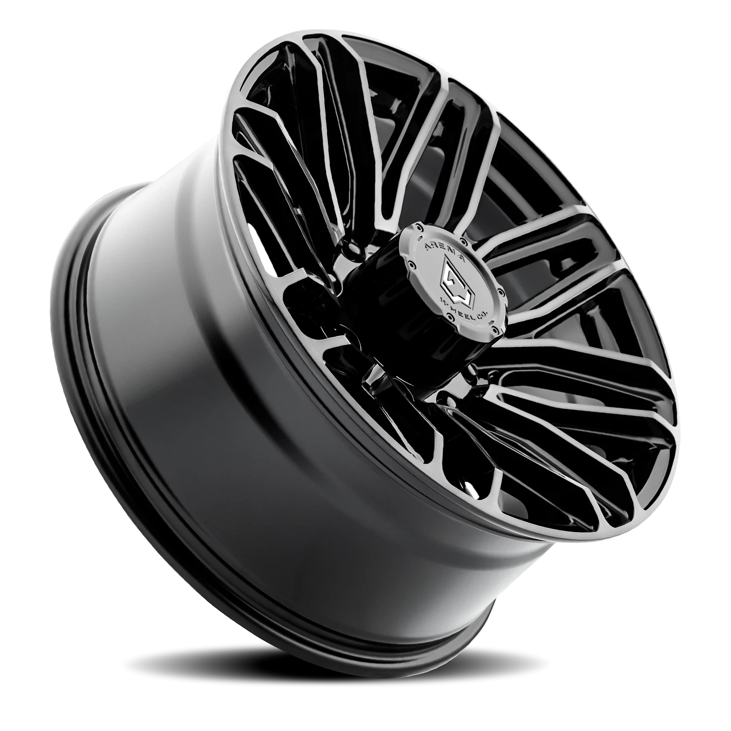 Arena Supreme 20x9" 8x180mm 124.2mm CB 0mm Gloss Glossy Black Brushed DDT Face Clear