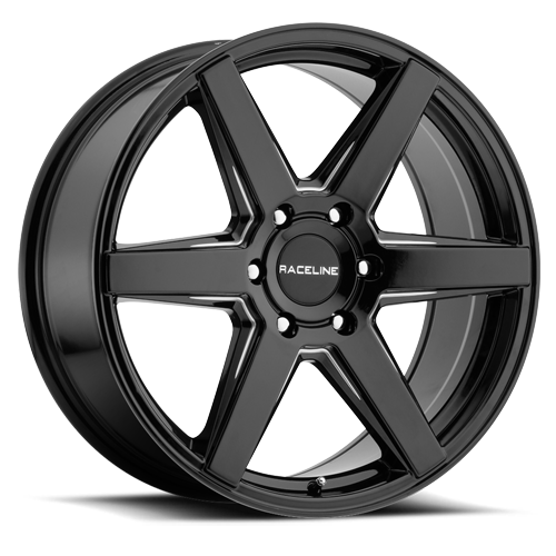 Raceline Surge 156B 22x9.5 +15 6x139.7mm 106.1mm Gloss Black