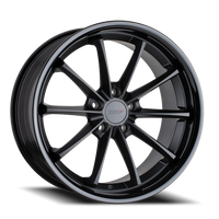 TSW Sweep 19x9.5" 5x114.3mm 76.1mm CB +20mm Matte Black Gloss Black Lip