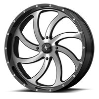 MSA Switch 18x7" 4x156mm 132mm CB 0mm Gloss Black Machined Face