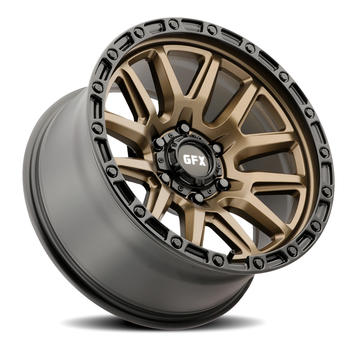 G-FX TR-26 17x9 +0 6x139.7mm 106.2mm Bronze Black Lip-Matte Black Bolts