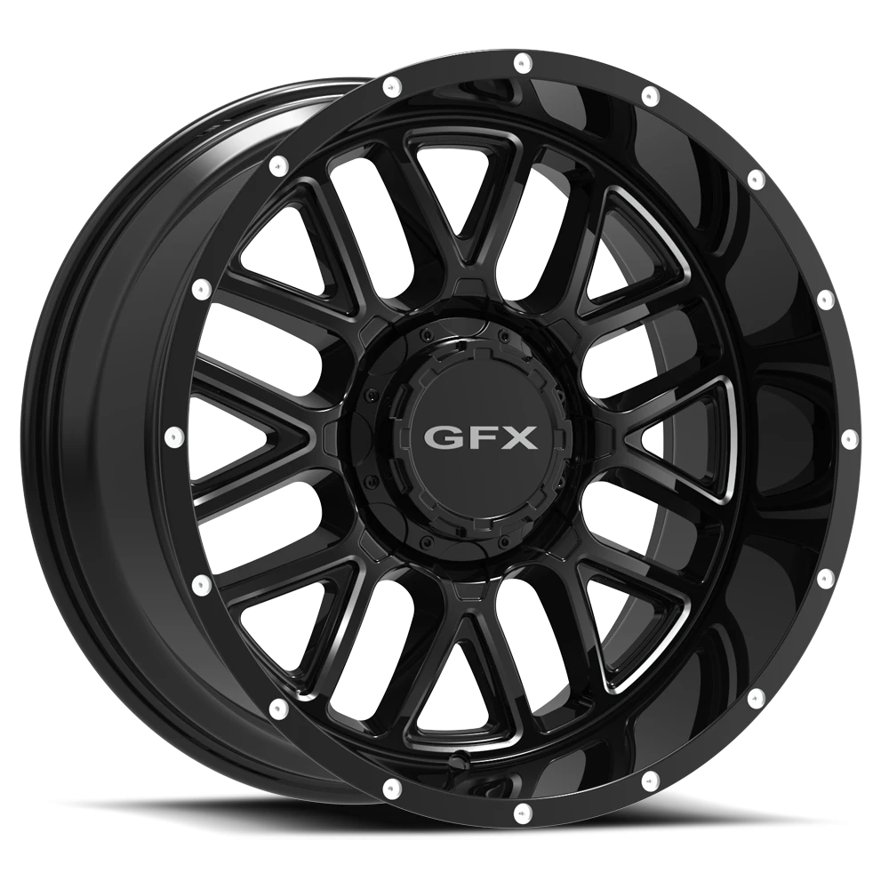 G-FX TM5 18x9 +0 5x127mm 78.3mm Gloss Black Milled