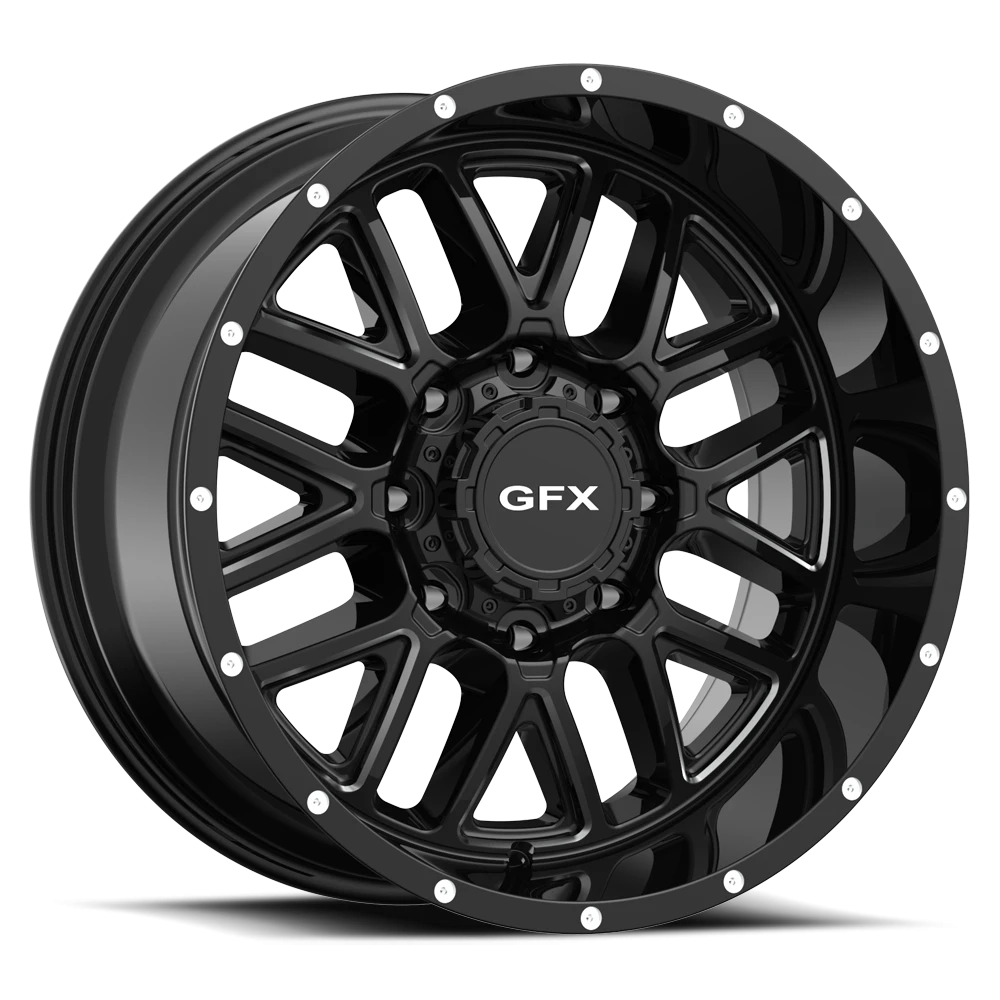 G-FX TM5 20x10 -19 8x170mm 125.2mm Gloss Black Milled