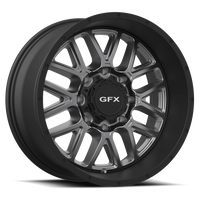 G-FX TM5 20x9 +12 8x165.1mm 125.2mm Matte Grey Matte Black Lip