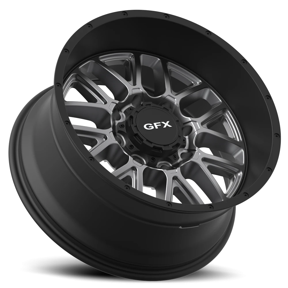 G-FX TM5 20x9 +12 8x165.1mm 125.2mm Matte Grey Matte Black Lip