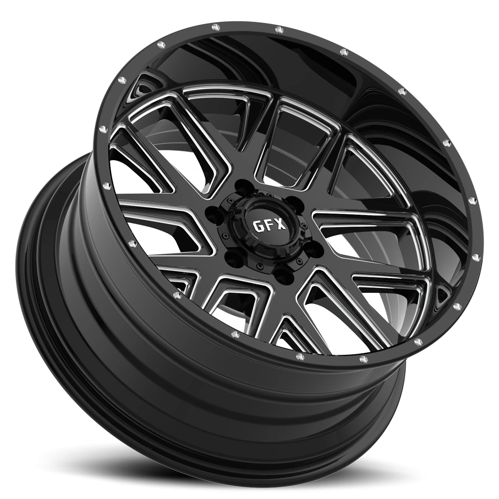 G-FX TM6 20x10 -24 6x139.7mm 106.2mm Gloss Black Milled