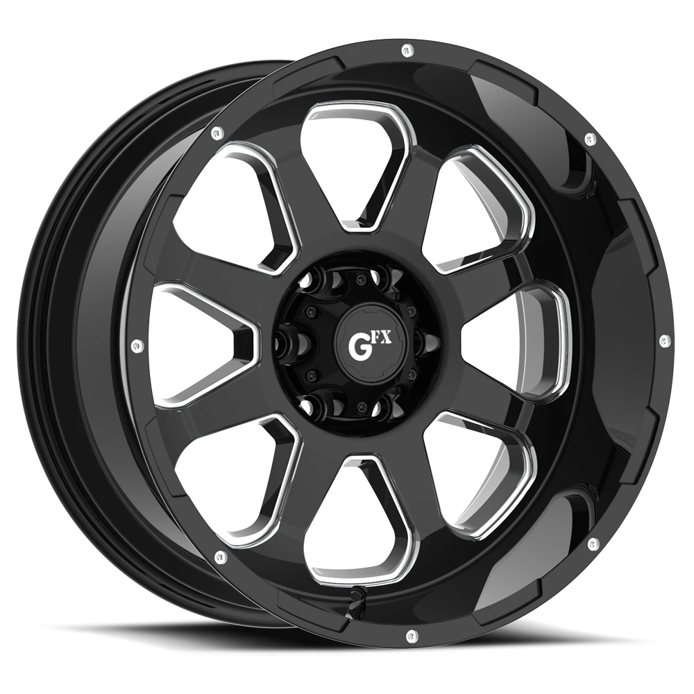 G-FX TR-10 20x9 +12 6x139.7mm 106.2mm Gloss Black Milled