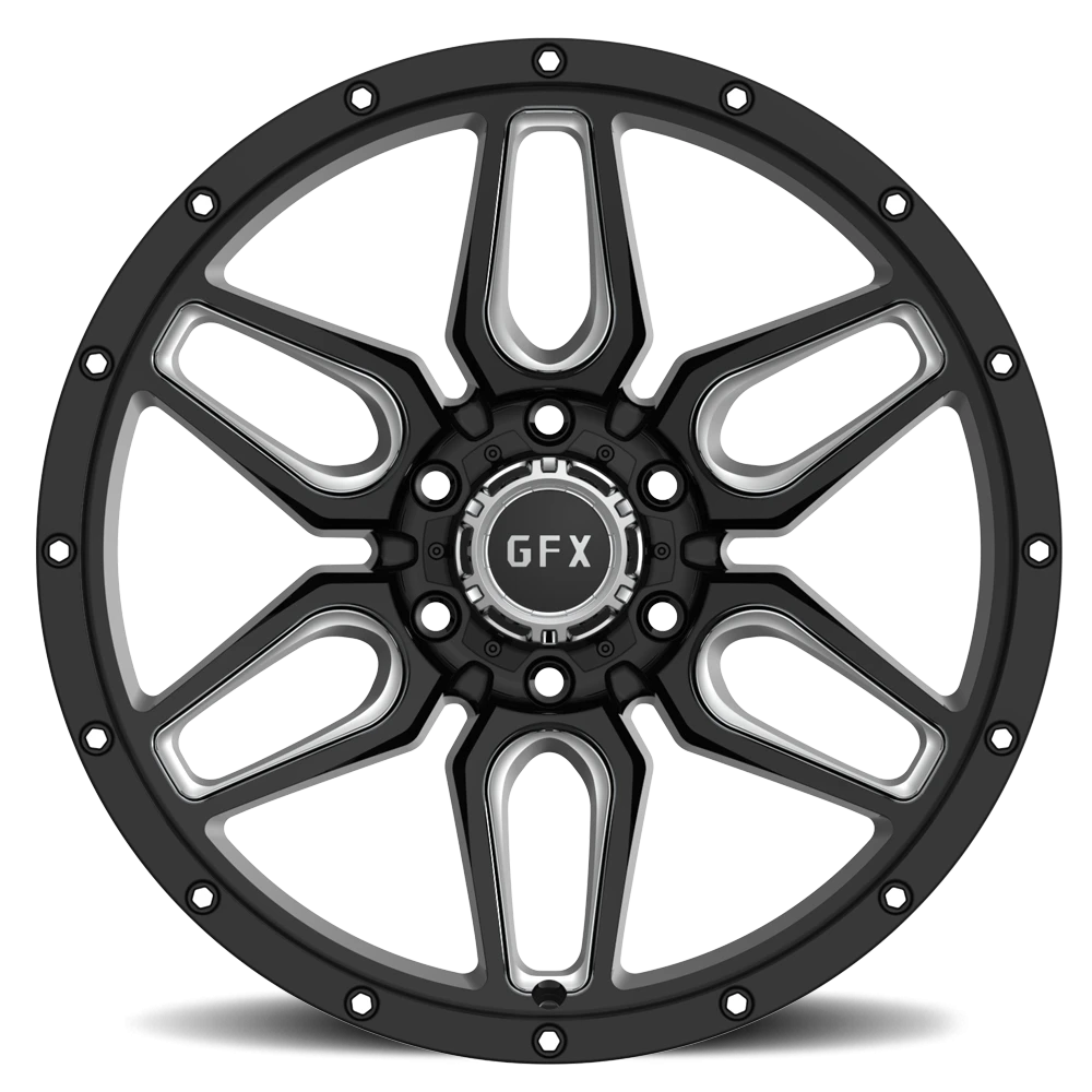 G-FX TR-18 18x9 +12 6x139.7mm 106.2mm Gloss Black Milled