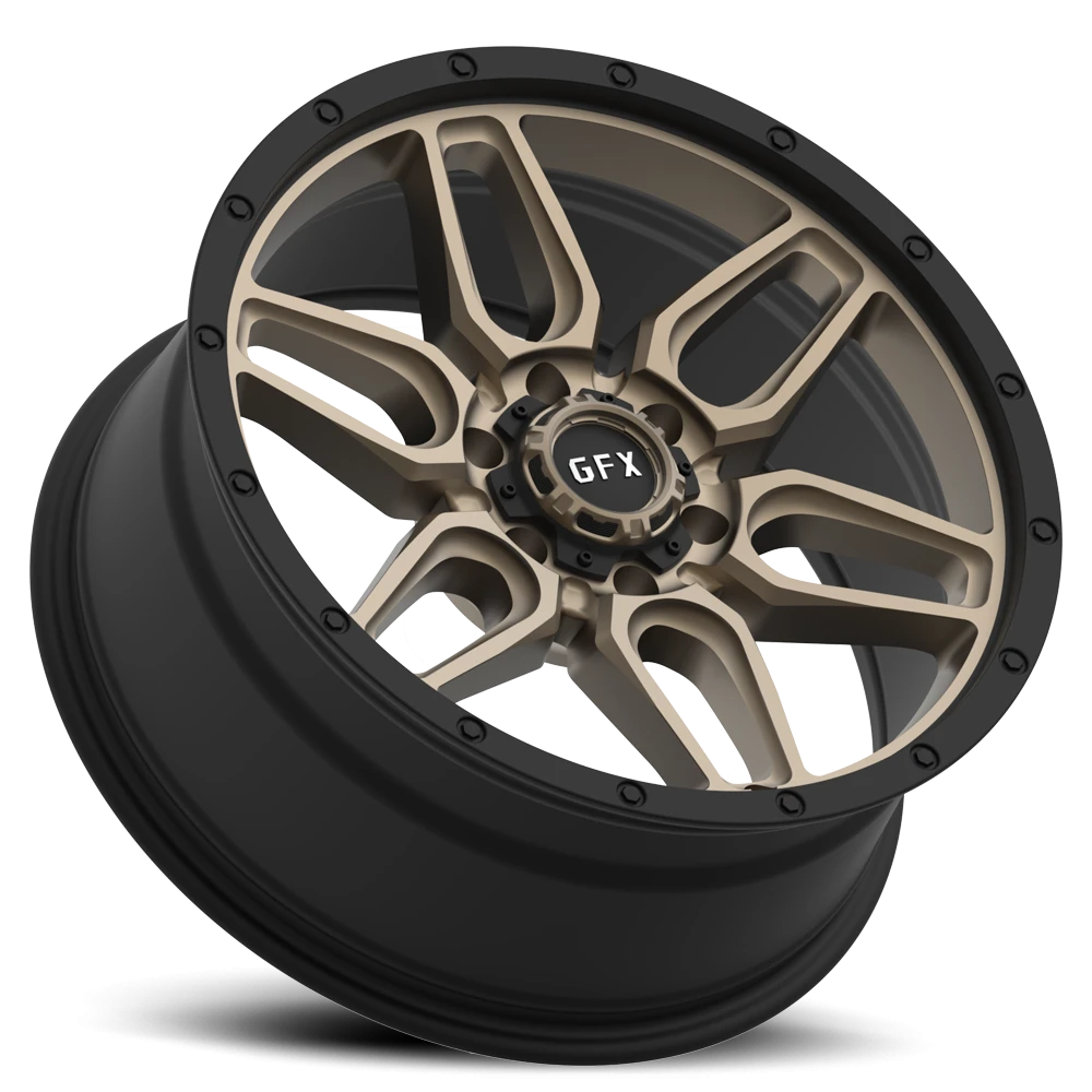 G-FX TR-18 17x8.5 -6 5x127mm 71.5mm Matte Bronze Matte Black Lip